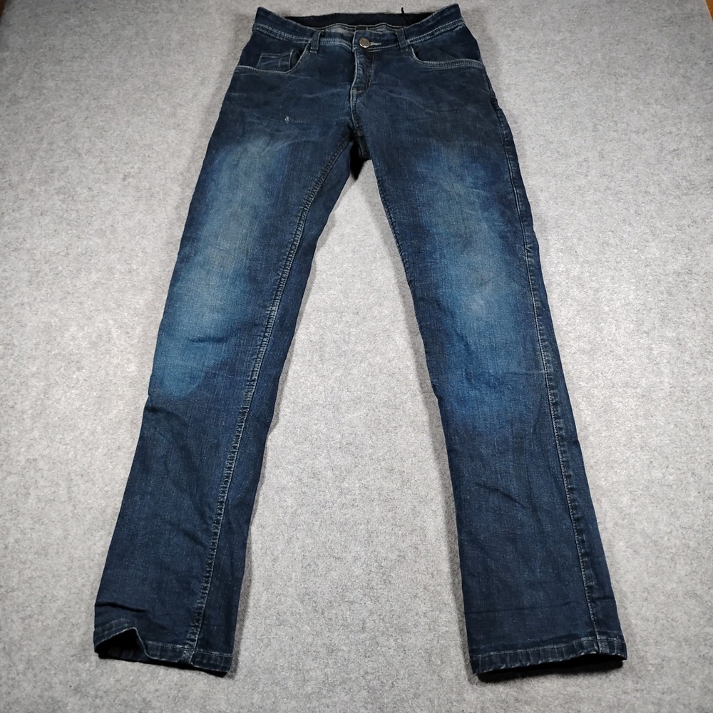 Street & Steel Mens Aramid Reinforced Motorcycle Jeans Dark Wash Blue Size 32